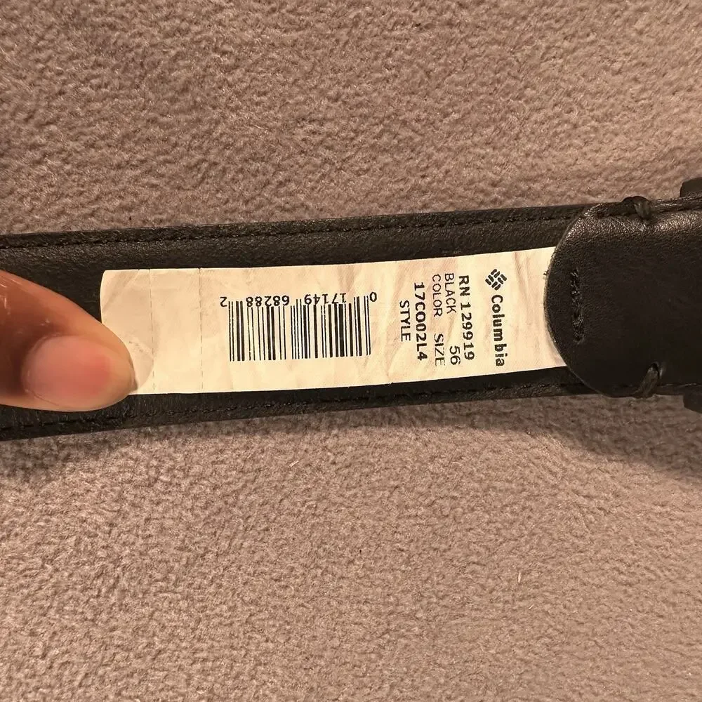 Columbia Men’s Black Belt Size 56 Casual Synthetic Leather 17CO02L4